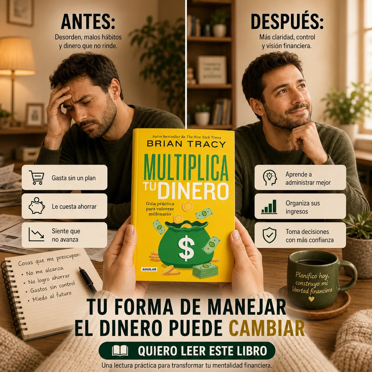 💰 Kit Multiplica tu Dinero: Libro + Folleto del Millonario GRATIS + 2 Separadores y 1 Resaltador 🎁📚