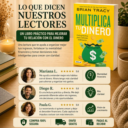 💰 Kit Multiplica tu Dinero: Libro + Folleto del Millonario GRATIS + 2 Separadores y 1 Resaltador 🎁📚