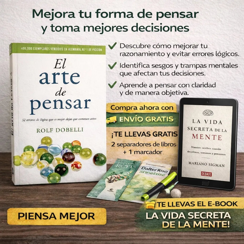 El arte de pensar 📘 + E-book GRATIS 🎁 + 2 separadores + 1 resaltador ✨