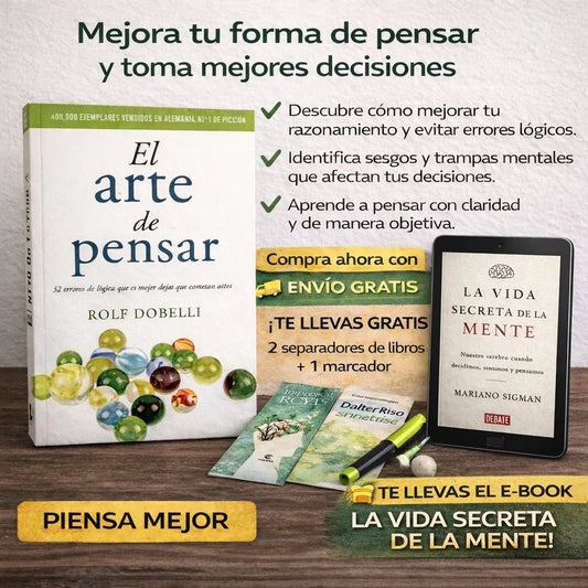 El arte de pensar 📘 + E-book GRATIS 🎁 + 2 separadores + 1 resaltador ✨