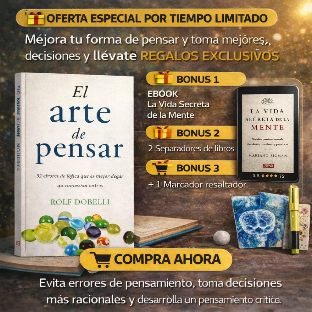 El arte de pensar 📘 + E-book GRATIS 🎁 + 2 separadores + 1 resaltador ✨