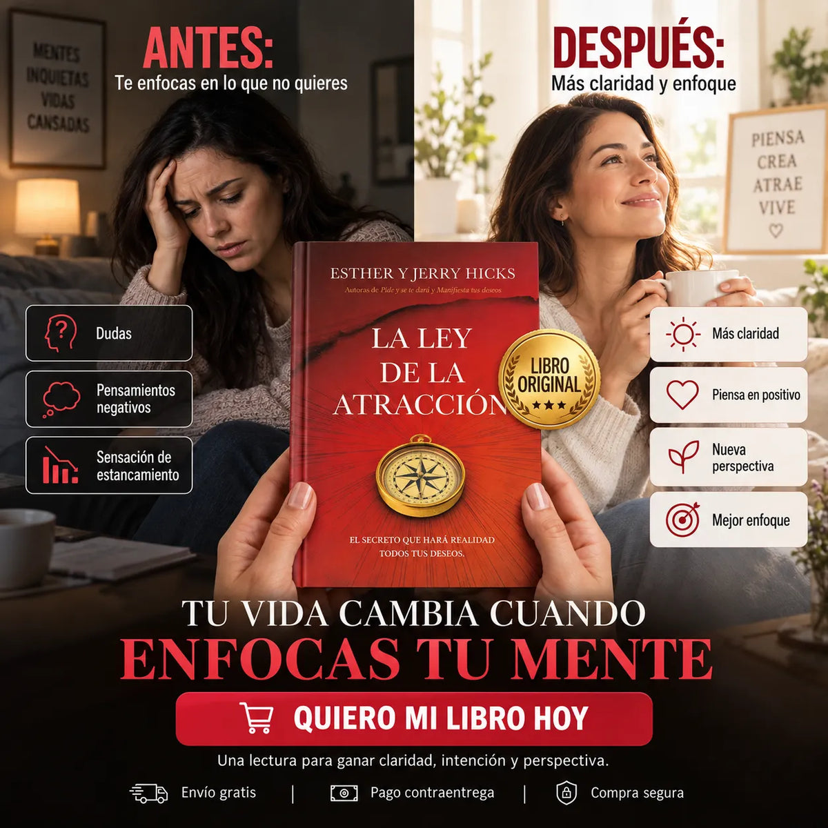 📕La Ley de la Atracción  + E-book GRATIS 🎁 + 2 Separadores 📑 + 1 Resaltador 🖍️ | Envío Gratis