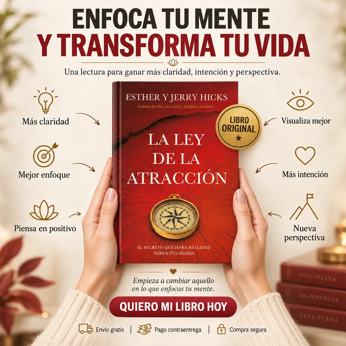 📕La Ley de la Atracción  + E-book GRATIS 🎁 + 2 Separadores 📑 + 1 Resaltador 🖍️ | Envío Gratis