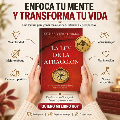 📕La Ley de la Atracción  + E-book GRATIS 🎁 + 2 Separadores 📑 + 1 Resaltador 🖍️ | Envío Gratis