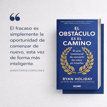 El Obstáculo es el Camino – Edición Especial 📘 Libro físico + 🎧 Audiolibro GRATIS  2 separadores motivacionales + resaltador