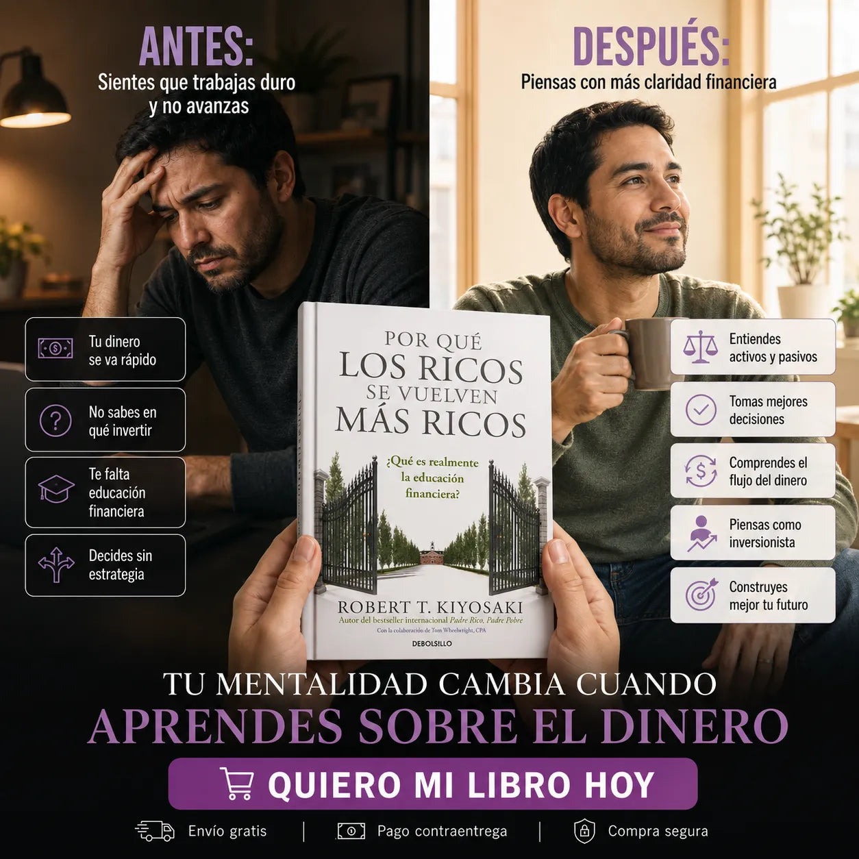 💸 OFERTA 2X1 📚 | Por Qué los Ricos se Vuelven Más Ricos + El Folleto del Millonario GRATIS 🎁 + 2 Separadores 🔖 + 1 Resaltador