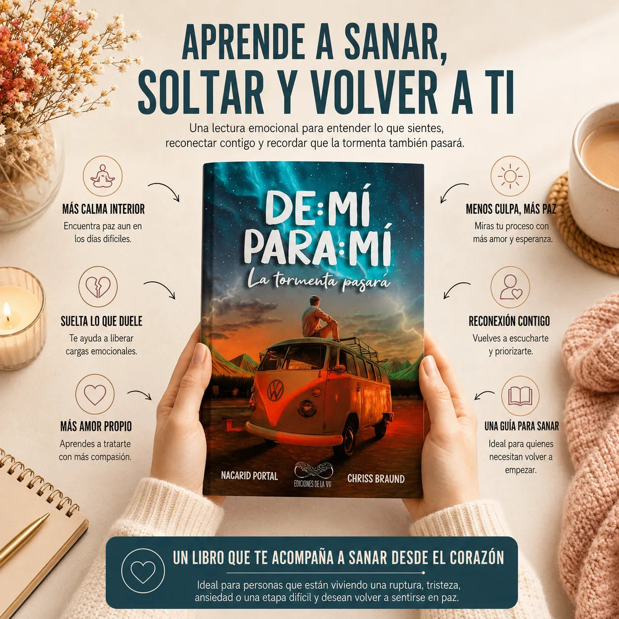 💌 De Mí Para Mí: La Lectura Que Tu Corazón Necesita ✨ Incluye 2 separadores + 1 resaltador GRATIS 🎁