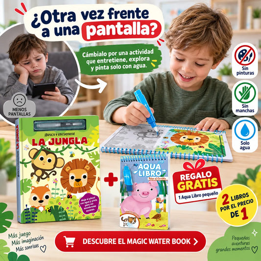 💧📚 Magic Water Book – ¡Pinta con Agua, Descubre y Aprende Jugando! + Aqua Libro GRATIS 🎁 | Envío Gratis