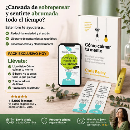 🧠 Cómo calmar tu mente + e-book gratis + 2 separadores + 1 resaltador 🎁