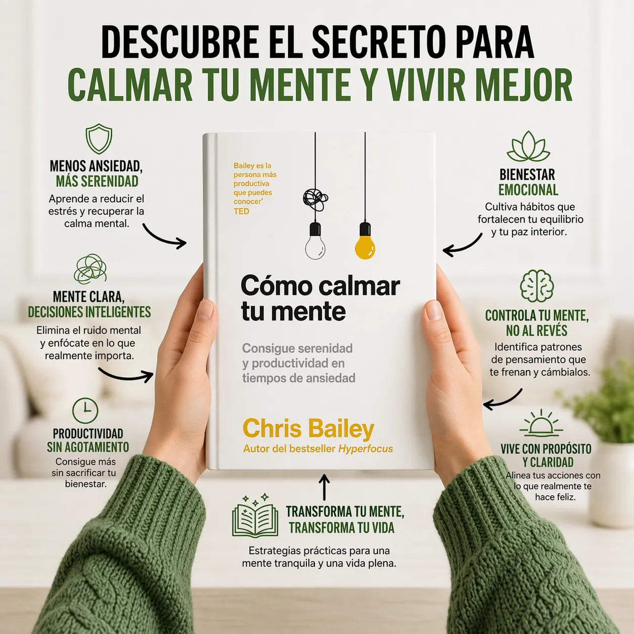 🧠 Cómo calmar tu mente + e-book gratis + 2 separadores + 1 resaltador 🎁