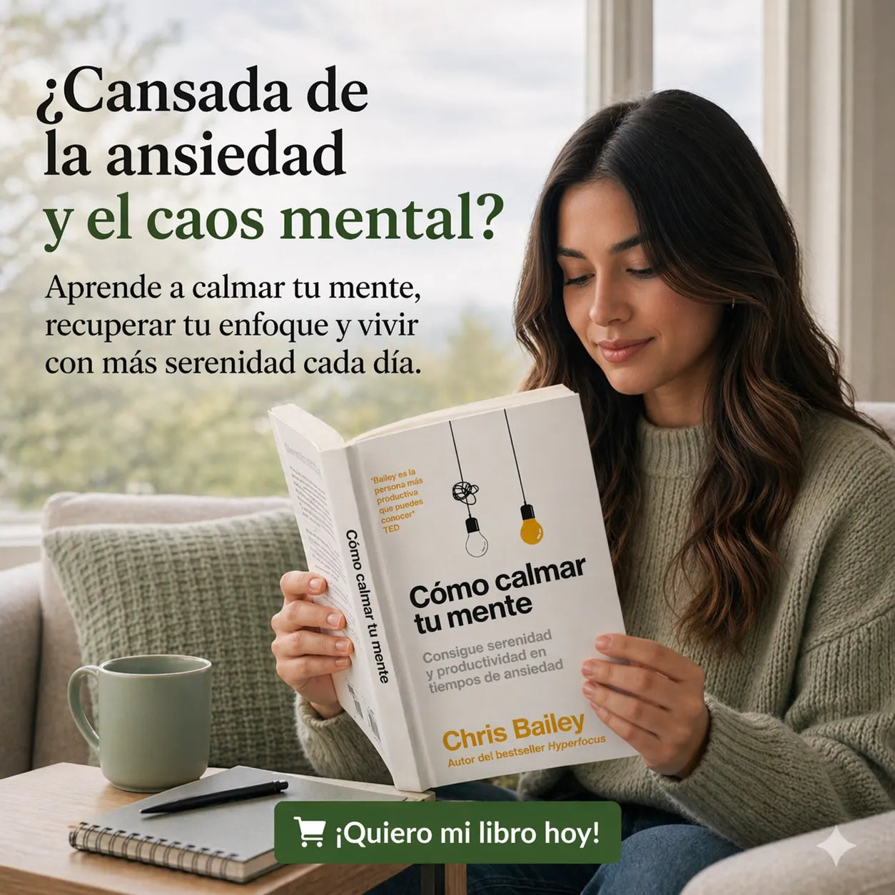 🧠 Cómo calmar tu mente + e-book gratis + 2 separadores + 1 resaltador 🎁