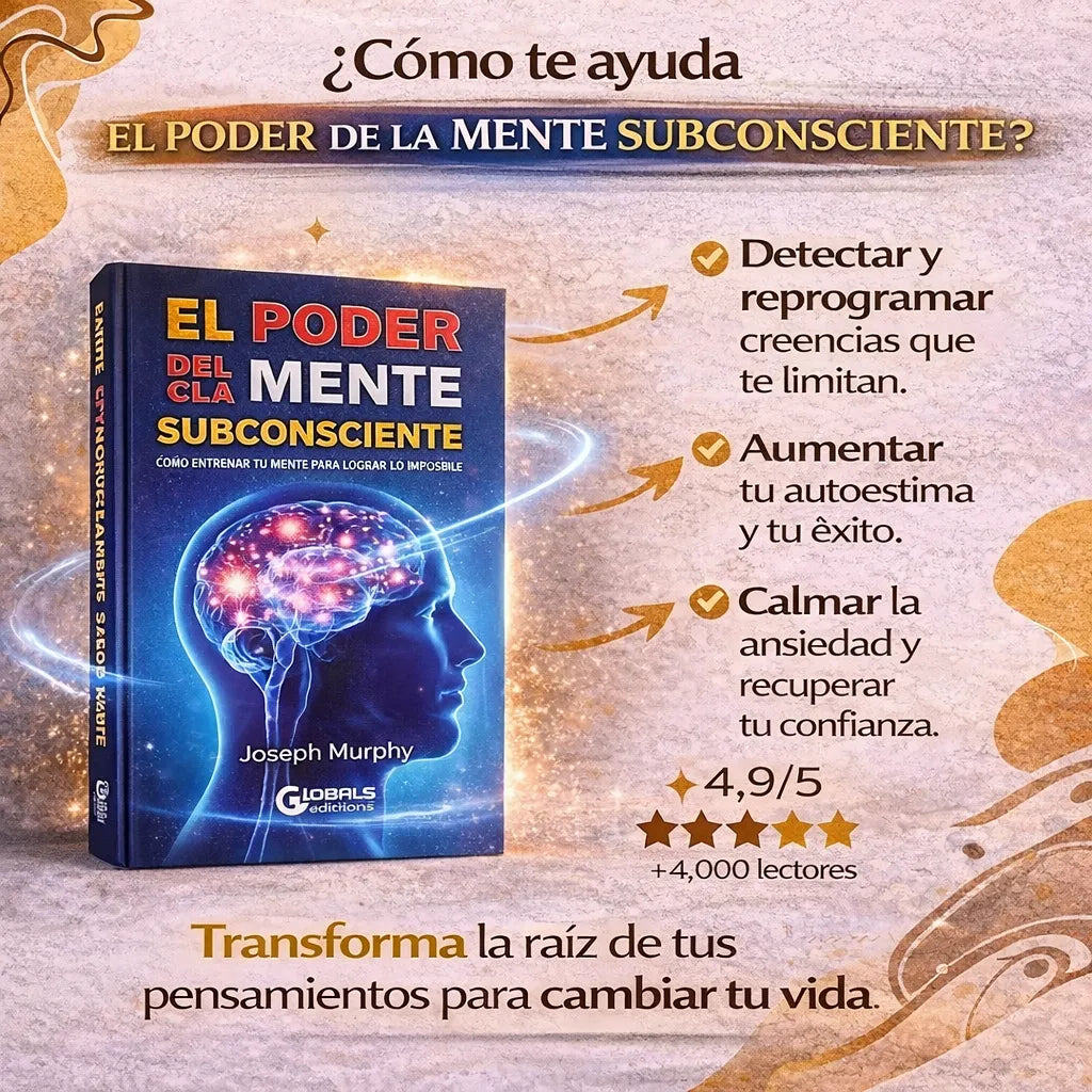 Reprograma Tu Mente Desde 🧠 Hoy El poder de la mente subconsciente 📘 Libro + 🎧 Audiolibro GRATIS + 📖 2 separadores + 🖍️ 1 resaltador