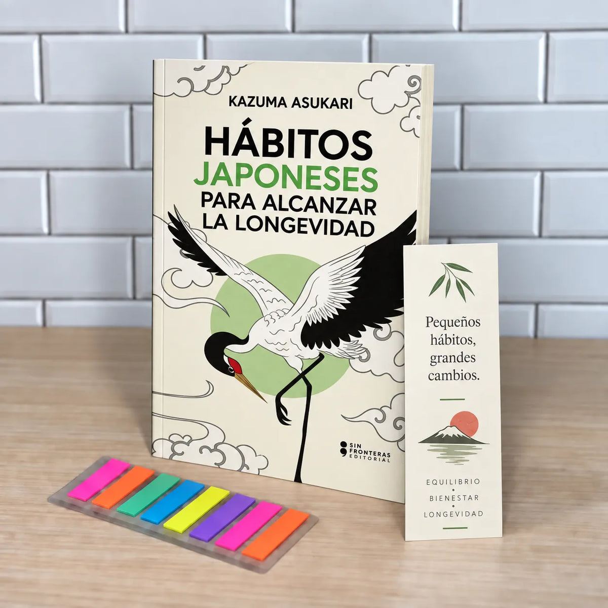🎁 PACK HÁBITOS JAPONESES | LIBRO ORIGINAL ✅ + E-book Hábitos Atómicos 📱 + 2 Separadores 🔖 + 1 Resaltador 🖍️