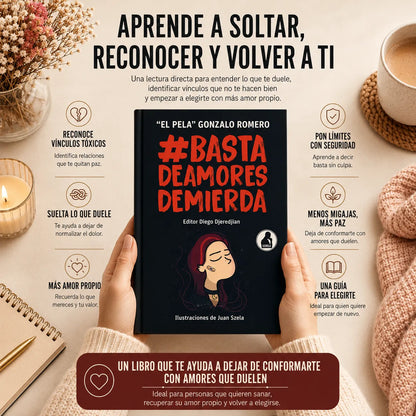 #Basta de Amores de Mierda: Elige tu paz hoy 💔 + 2 separadores + 1 marcador +  E-books 🎁