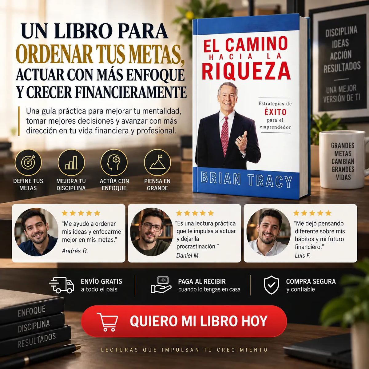 📘💰 Camino hacia la Riqueza en Acción + E-book El Poder de la Disciplina 🎁 | 2 Separadores + 1 Resaltador GRATIS 🚚✨