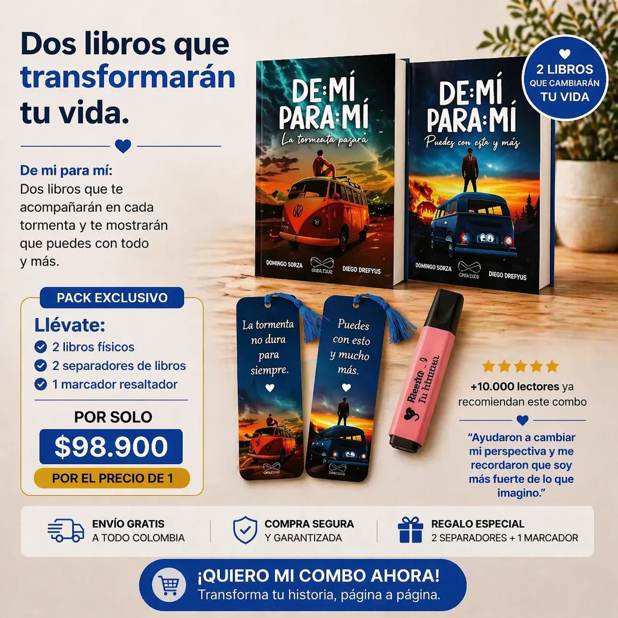 🎁Llévate ambos tomos De Mí Para Mí: La Tormenta Pasará + Puedes Con Esto y Más, Libros Físicos  y recibe GRATIS No Te Creas Todo Lo Que Piensas 🎁
