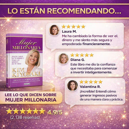 ✨💰 Mujer Millonaria: El Primer Paso a Tu Libertad Financiera 🎁📘 Incluye E-book Gratis “Lea y Hágase Próspero”
