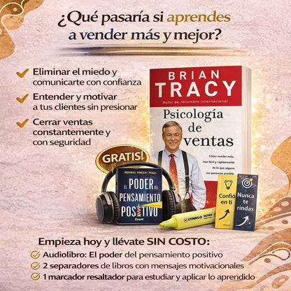 🔥📘 Psicología de Ventas  Libro FIsico + Audiolibro 📚 2 Separadores Motivacionales ✏️ Marcador Resaltador GRATIS