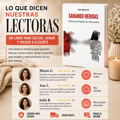 Sanando Heridas ❤️‍🩹 + E-book Gratis “De Mí Para Mí” + 2 Separadores + 1 Resaltador 🎁📚