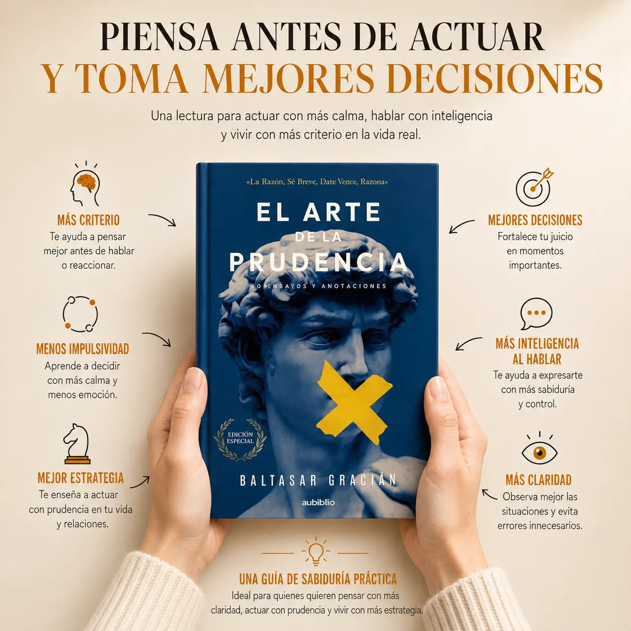 📘 El Arte de la Prudencia + E-book GRATIS + 2 Separadores + Resaltador 🎁