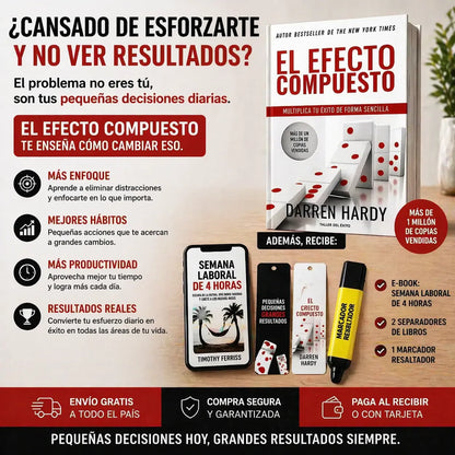 Multiplica tu Éxito 📈 con El Efecto Compuesto 🎁 Regalo Especial – 2 Separadores y 1 Marcador Resaltador