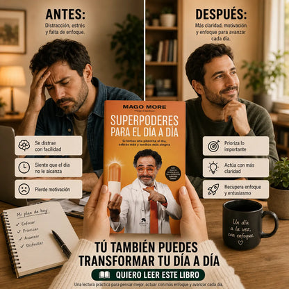 📙✨ Superpoderes para el Día a Día +Llévate GRATIS: 📱 E-book 🔖 2 separadores de libros 🖍️ 1 marcador resaltador