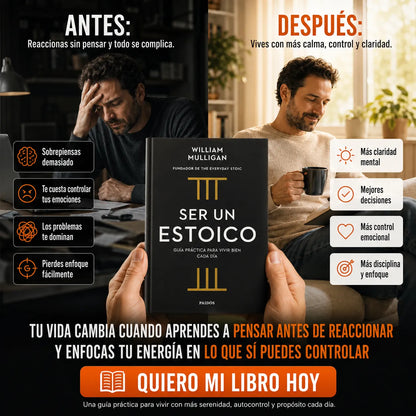 🧠 Ser un Estoico: Aprende a Controlar tu Mente + E-book Gratis + 2 Separadores + Resaltador