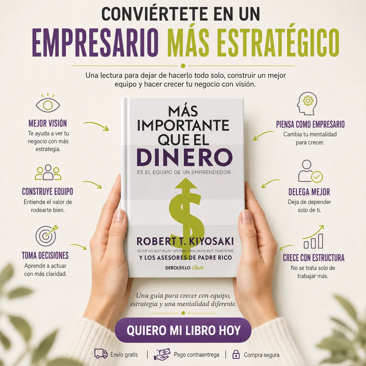 📖 Más Importante que el Dinero 💰 + E-book GRATIS 🎁 + 2 Separadores 🔖 + 1 Resaltador 🖍️