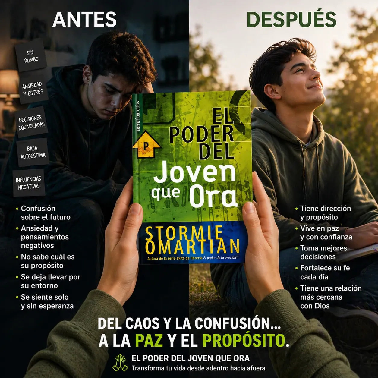 Cambia tu Vida Desde Hoy 🙏 | El Poder del Joven que Ora + Ebook GRATIS 📕 + 2 Separadores + Marcador 🖍️
