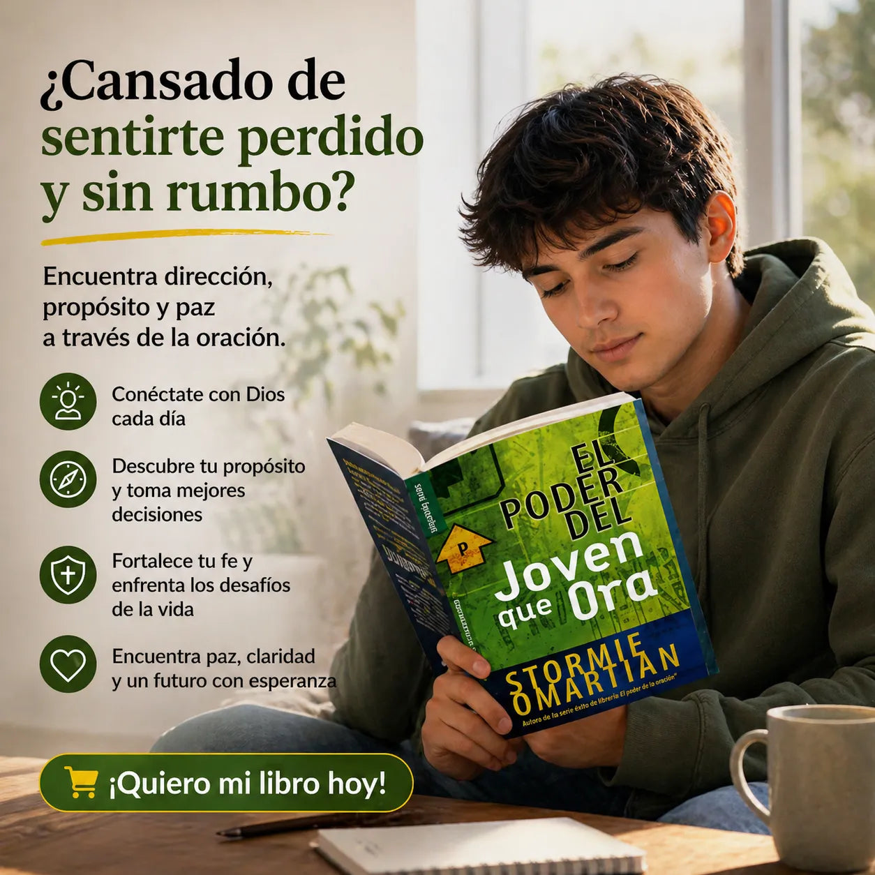 Cambia tu Vida Desde Hoy 🙏 | El Poder del Joven que Ora + Ebook GRATIS 📕 + 2 Separadores + Marcador 🖍️