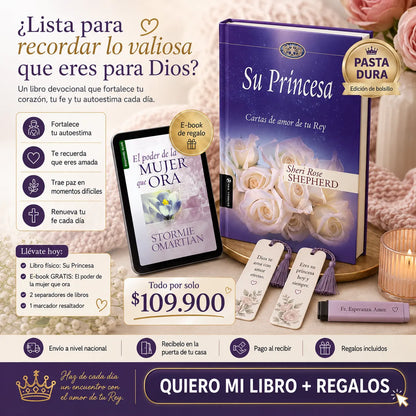 👑 Su Princesa: Cartas de Amor de tu Rey 💜 + E-book GRATIS, 2 Separadores y 1 Resaltador ✨📖