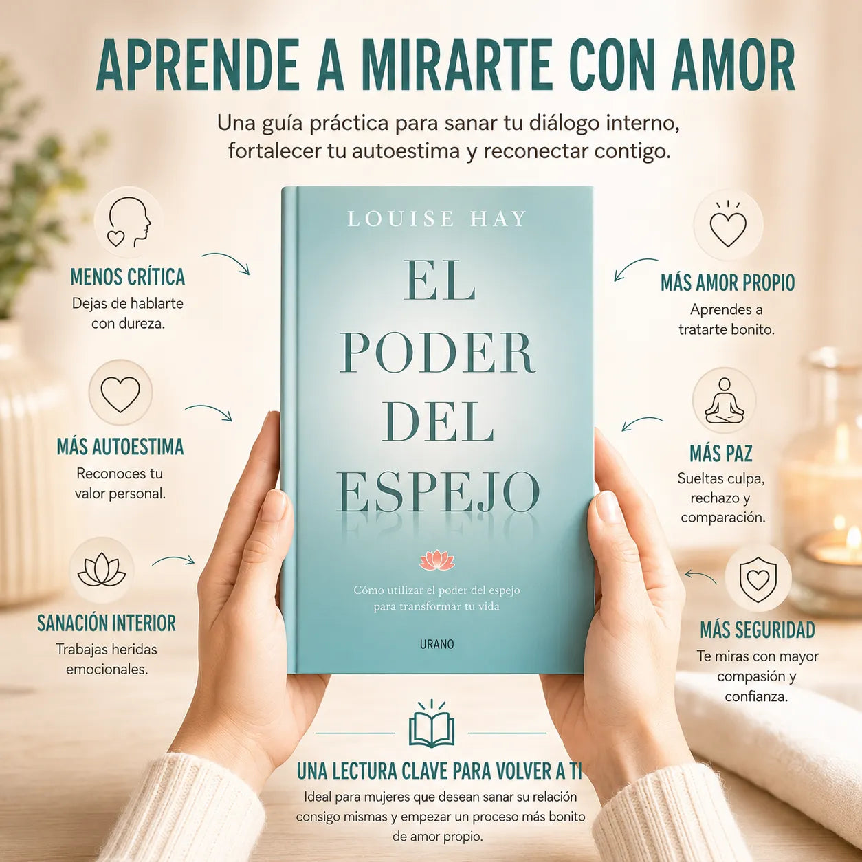 . El Poder del Espejo: Vuelve a Mirarte con Amor ✨📖 Incluye e-book gratis + 2 separadores + 1 resaltador de regalo