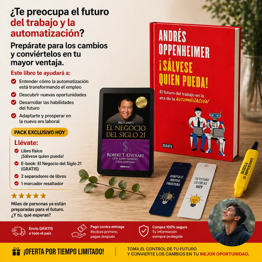 🚀 ¡No te quedes atrás! Prepárate para el futuro con ¡Sálvese quien pueda! 📚 + Regalo 2 separadores y 1 resaltador 🖍️