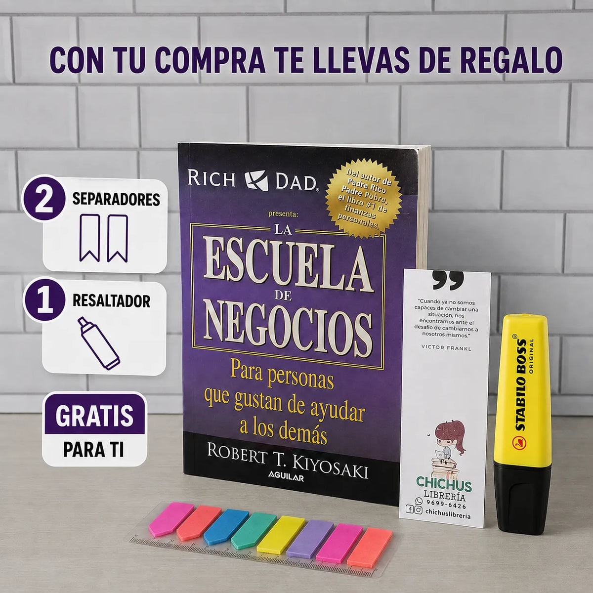 📚💼 LA ESCUELA DE NEGOCIOS + E-BOOK GRATIS + 2 SEPARADORES + 1 RESALTADOR 🎁🚀