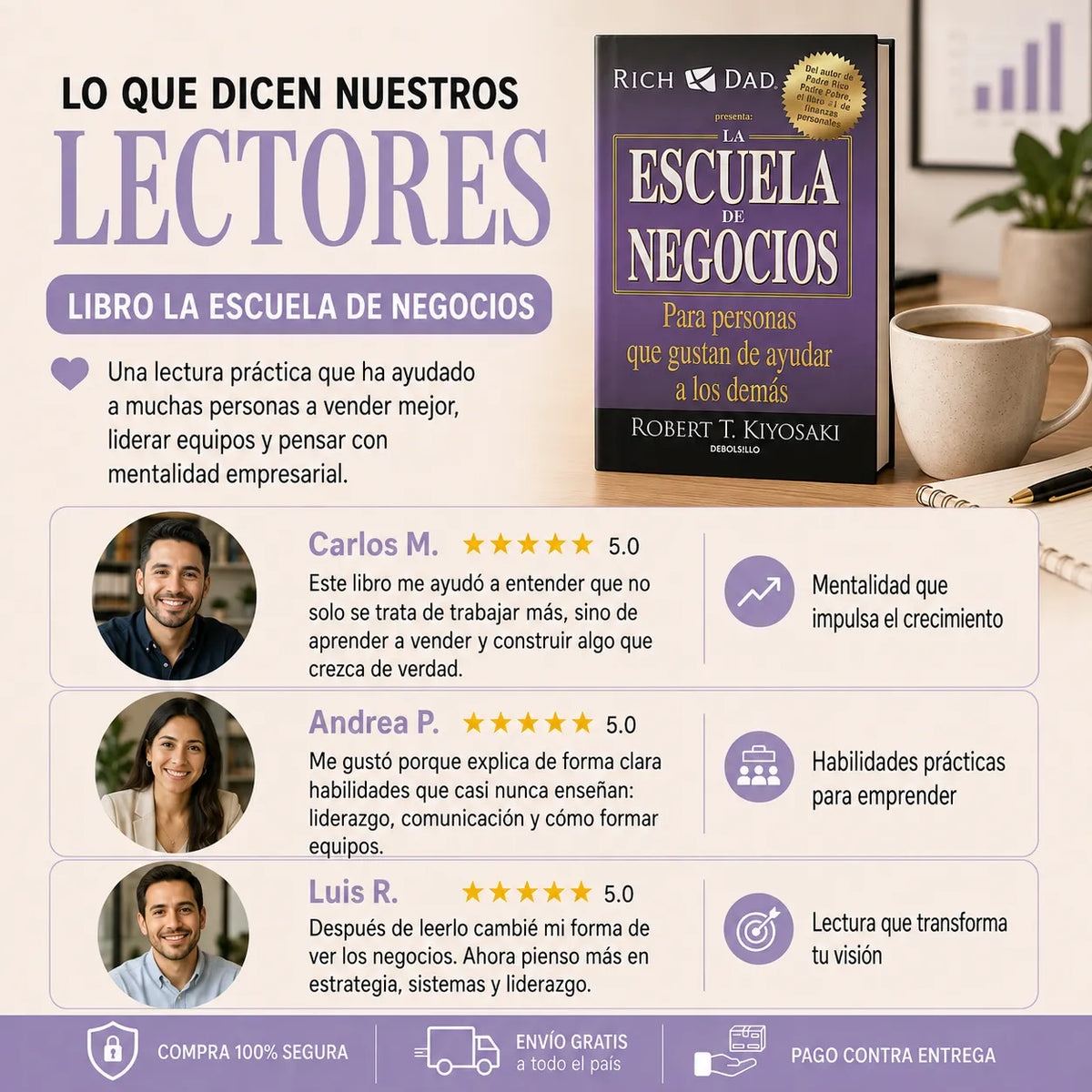 📚💼 LA ESCUELA DE NEGOCIOS + E-BOOK GRATIS + 2 SEPARADORES + 1 RESALTADOR 🎁🚀