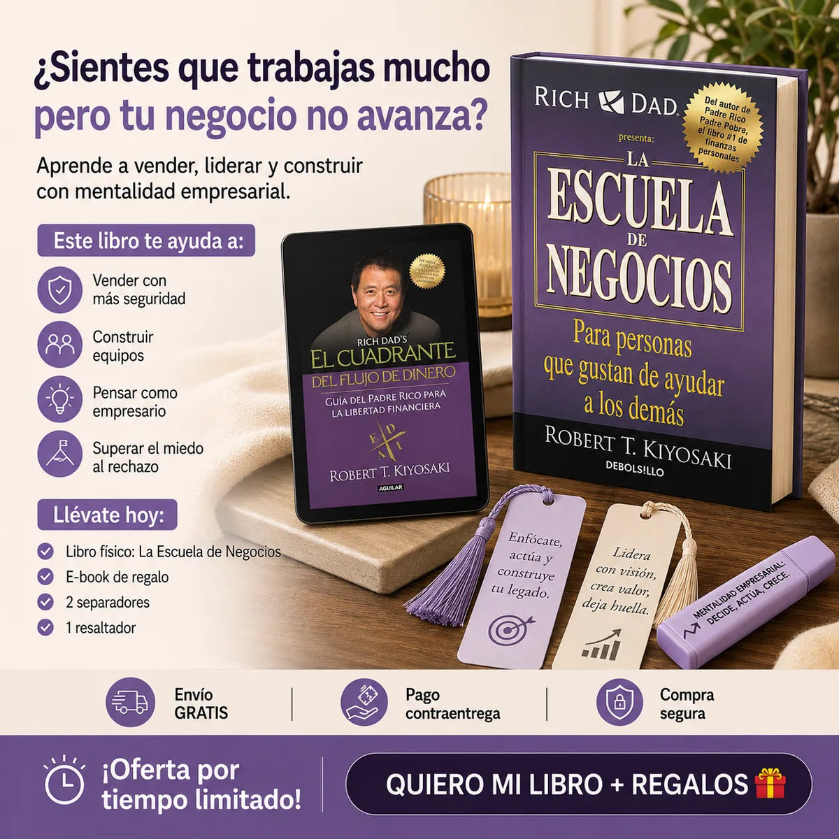 📚💼 LA ESCUELA DE NEGOCIOS + E-BOOK GRATIS + 2 SEPARADORES + 1 RESALTADOR 🎁🚀