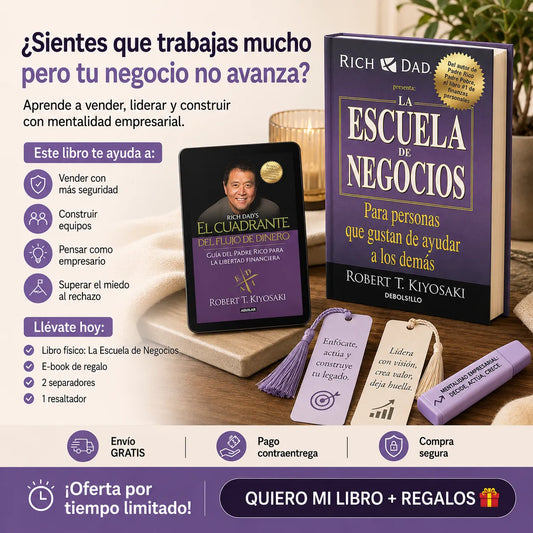 📚💼 LA ESCUELA DE NEGOCIOS + E-BOOK GRATIS + 2 SEPARADORES + 1 RESALTADOR 🎁🚀