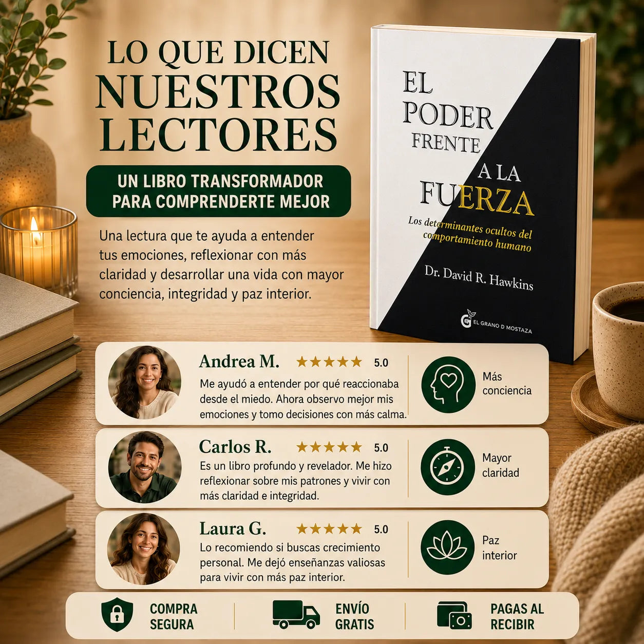 🧠 Transforma tu Mente Con 📖 El Poder Frente a la Fuerza 🎁 Llévate e-book + 2 separadores + 1 resaltador GRATIS