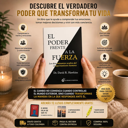 🧠 Transforma tu Mente Con 📖 El Poder Frente a la Fuerza 🎁 Llévate e-book + 2 separadores + 1 resaltador GRATIS