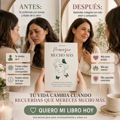 💚 Merezco Mucho Más: El Combo para Volver a Ti 📖✨ Incluye E-book + 2 separadores + 1 resaltador gratis 🎁