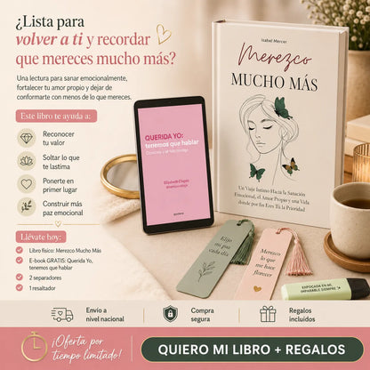 💚 Merezco Mucho Más: El Combo para Volver a Ti 📖✨ Incluye E-book + 2 separadores + 1 resaltador gratis 🎁
