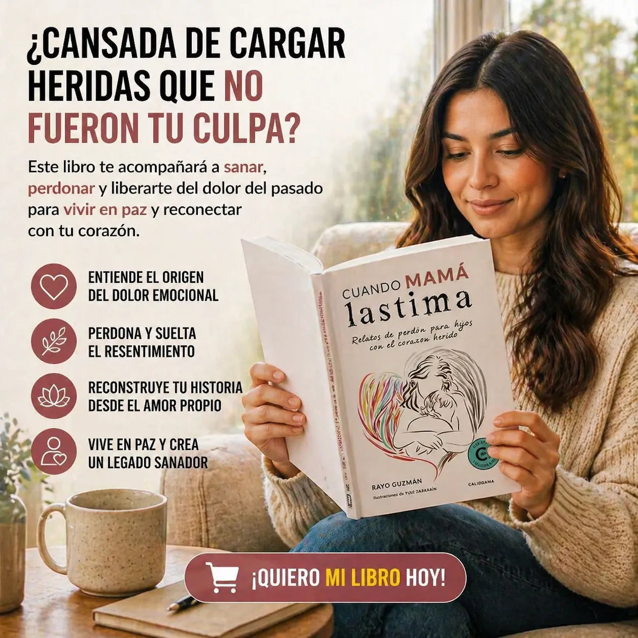 Sanar es Posible 💖: Transforma tu Relación con Mamá 👩‍👧 + E-book + 2 separadores de libros + 1 resaltador 🎁