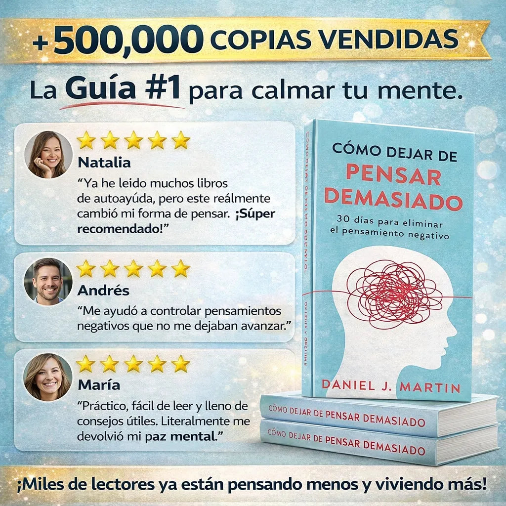 🔥 Oferta Especial 🧠 Cómo Dejar de Pensar Demasiado 🎧 + Audiolibro Hábitos Atómicos GRATIS 🎁✨