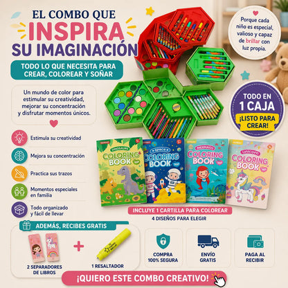 Combo Pequeños Artistas HexaColor Kids™ 🎨 Crtilla + Colores + ENVIO GRATIS 🎁