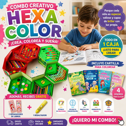 Combo Pequeños Artistas HexaColor Kids™ 🎨 Crtilla + Colores + ENVIO GRATIS 🎁