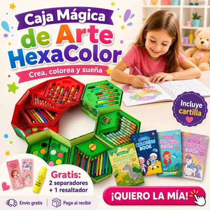 Combo Pequeños Artistas HexaColor Kids™ 🎨 Crtilla + Colores + ENVIO GRATIS 🎁
