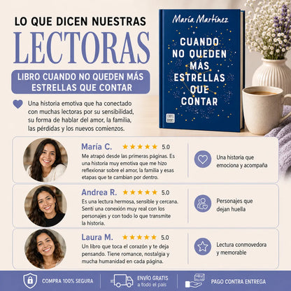 🌟 CUANDO NO QUEDEN MÁS ESTRELLAS QUE CONTAR 💙 + E-BOOK  🎁 + 2 SEPARADORES 🔖 + 1 RESALTADOR