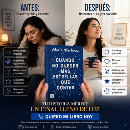 🌟 CUANDO NO QUEDEN MÁS ESTRELLAS QUE CONTAR 💙 + E-BOOK  🎁 + 2 SEPARADORES 🔖 + 1 RESALTADOR