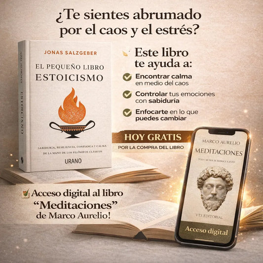 El pequeño libro del estoicismo + 🎁 E-book Meditaciones de Marco Aurelio GRATIS - Domina tu mente. Vive con calma.