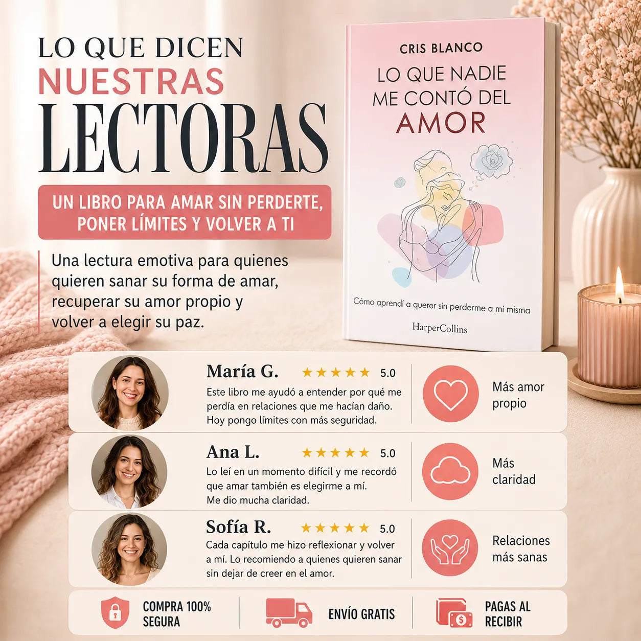 Lo Que Nadie Me Contó del Amor 💗 + E-book Gratis “De Mí Para Mí” 📲 + 2 Separadores 🔖 + 1 Resaltador ✨